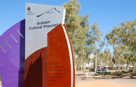 Araluen Cultural Precinct sign